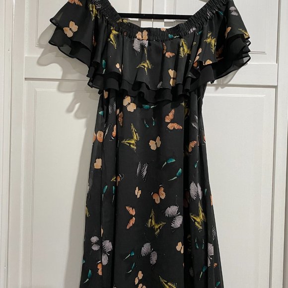 Sam Edelman Butterfly shoulder dress fits 10-14 - Picture 2 of 5